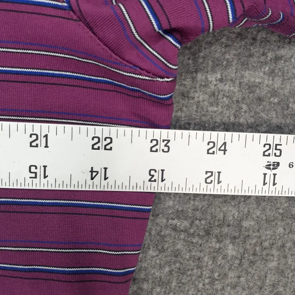 RARE Nike Tiger Woods Collection SAMPLE Polo Shirt Adult L pink blue stripe S/S‎